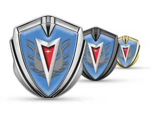 Pontiac 3D Emblema Insignia Moderno Vista Superior 3D Manera
